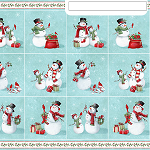 HOLLY JOLLY, SNOWMAN BLOCKS  PANEL, FROM NORTHCOTT  