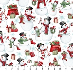HOLLY JOLLY, WHITE MULTI SNOWMEN, FROM NORTHCOTT   